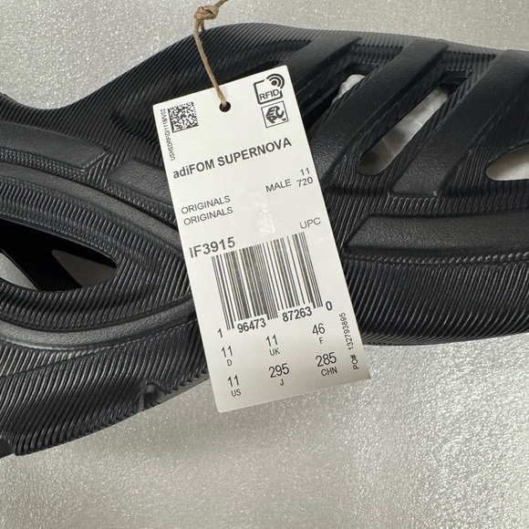 Original Adidas Men’s Size 11 adiFOM SUPERNOVA Running Core Black Shoes - Picture 8 of 10